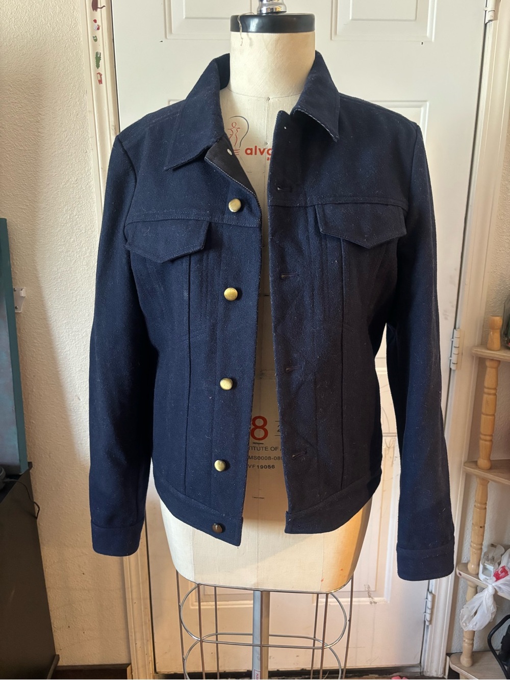 Slate & Stone Navy Button-Front Jean Jacket